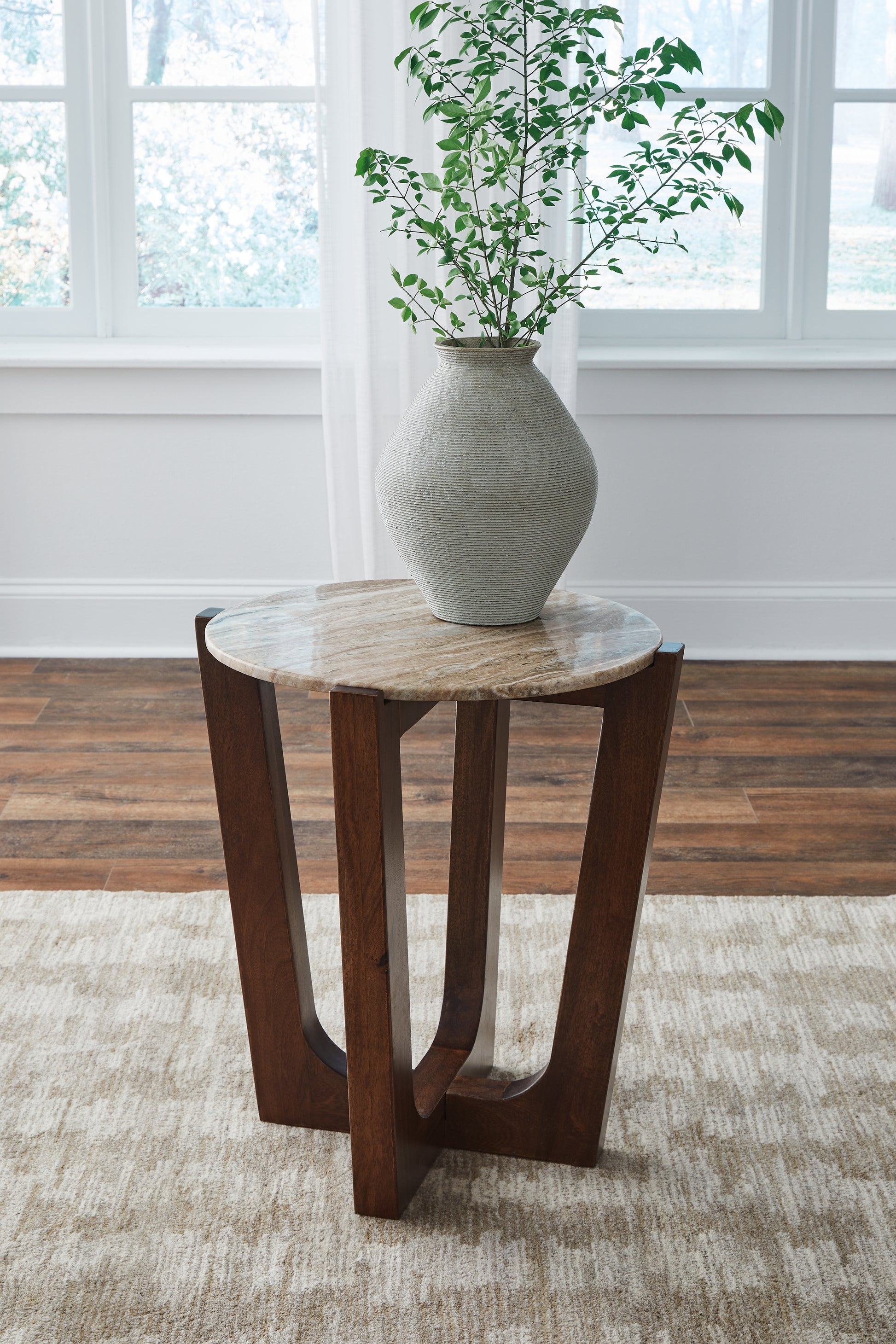 Cassel Furniture Outlet - Ashley Furniture - Tanidore End Table - Round End Table / Warm Brown - T667-6
