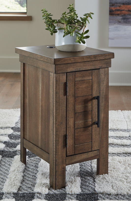 Cassel Furniture Outlet - Ashley Furniture - Moriville Chairside End Table - Chair Side End Table / Grayish Brown - T731-7
