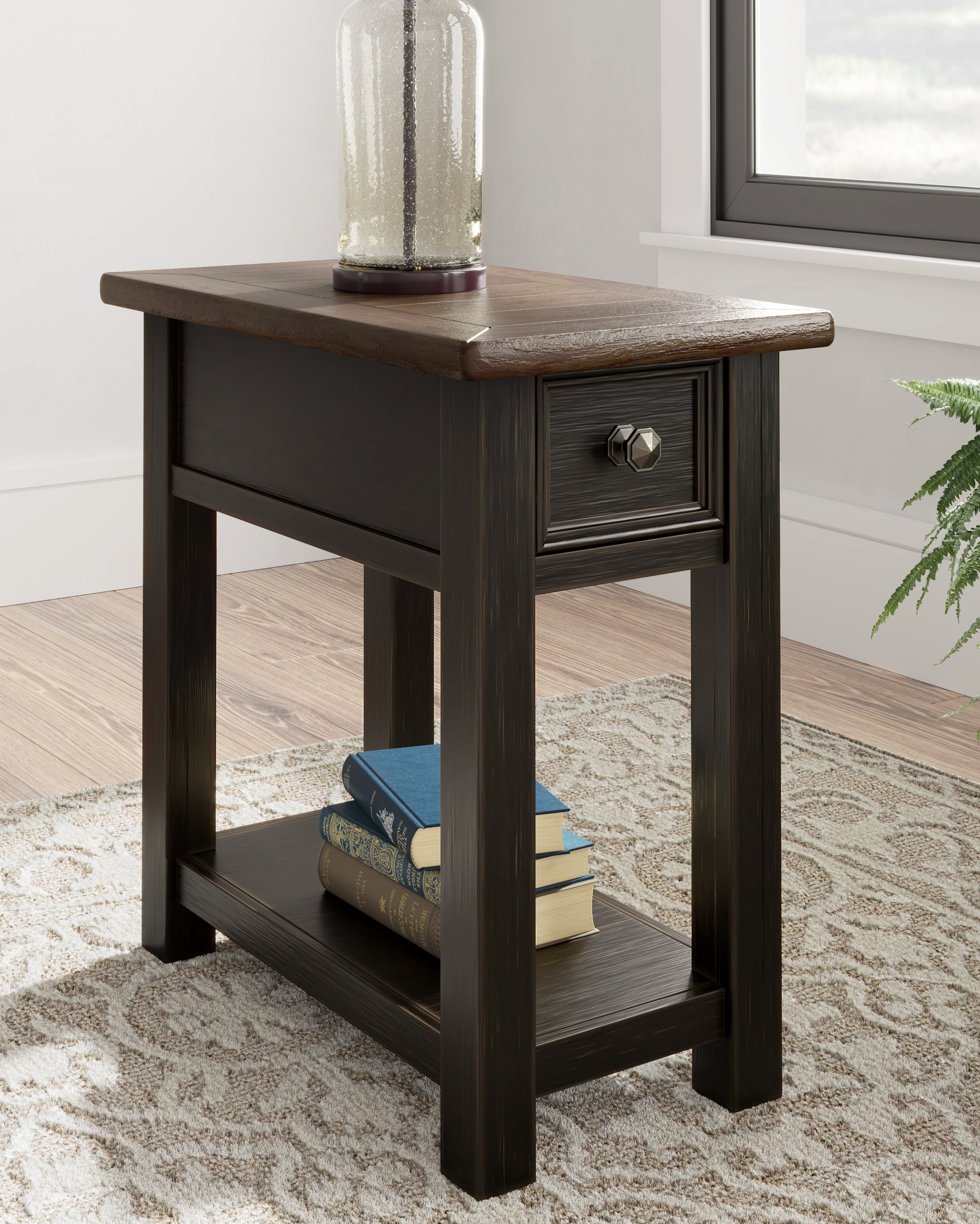 Cassel Furniture Outlet - Ashley Furniture - Tyler Creek Chairside End Table - Chair Side End Table / Grayish Brown/Black - T736-107