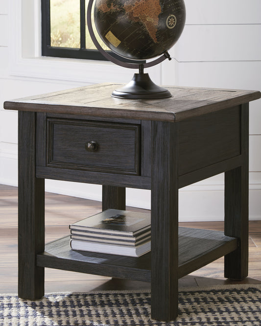 Cassel Furniture Outlet - Ashley Furniture - Tyler Creek End Table - Rectangular End Table / Grayish Brown/Black - T736-3