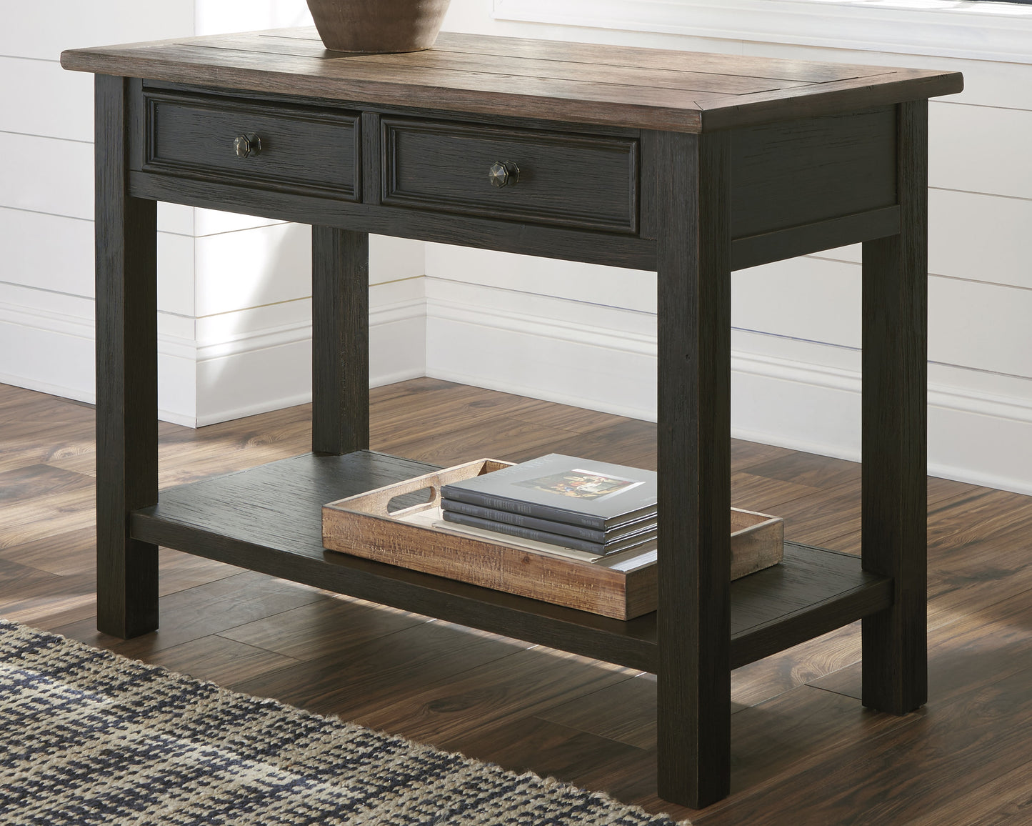 Cassel Furniture Outlet - Ashley Furniture - Tyler Creek Sofa/Console Table - Sofa Table / Grayish Brown/Black - T736-4