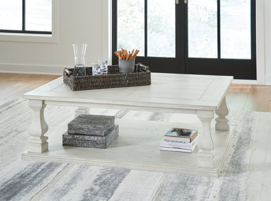 Cassel Furniture Outlet - Ashley Furniture - Arlendyne Coffee Table - Rectangular Cocktail Table / Antique White - T747-1