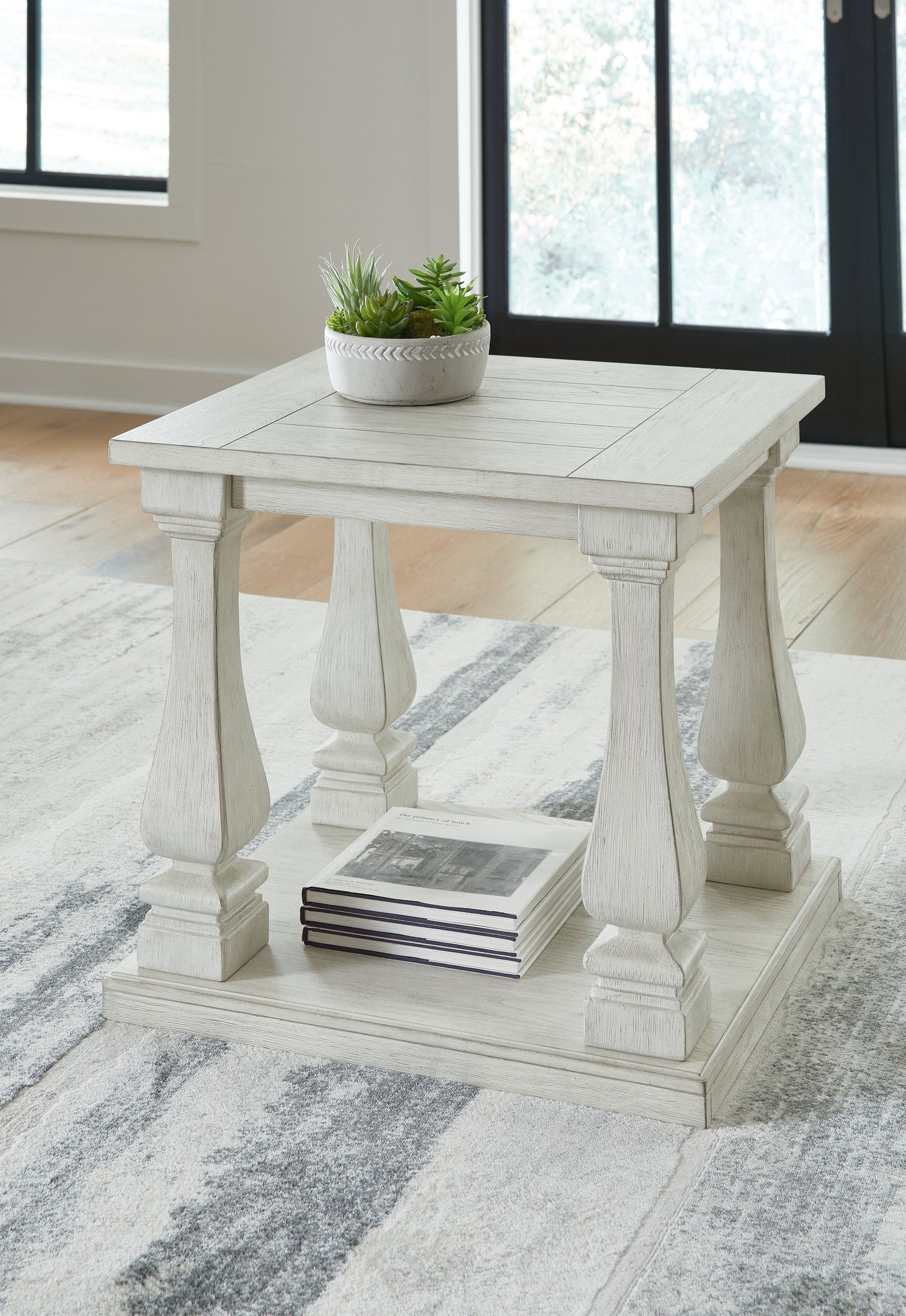 Cassel Furniture Outlet - Ashley Furniture - Arlendyne End Table - Rectangular End Table / Antique White - T747-3