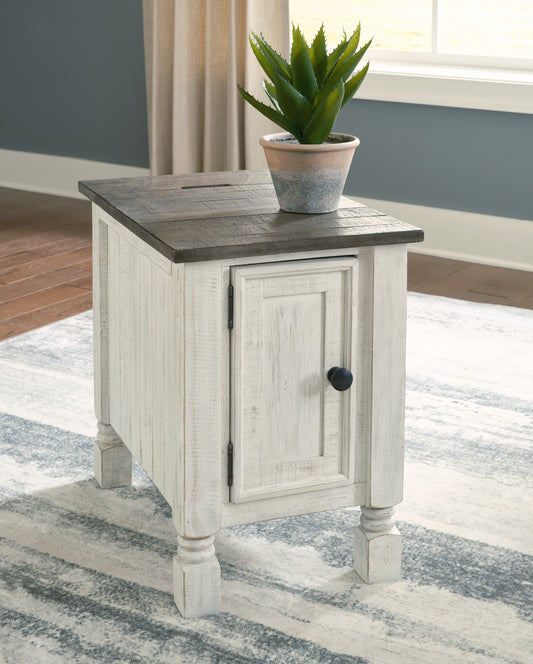 Cassel Furniture Outlet - Ashley Furniture - Havalance Chairside End Table - Chair Side End Table / White/Gray - T994-7