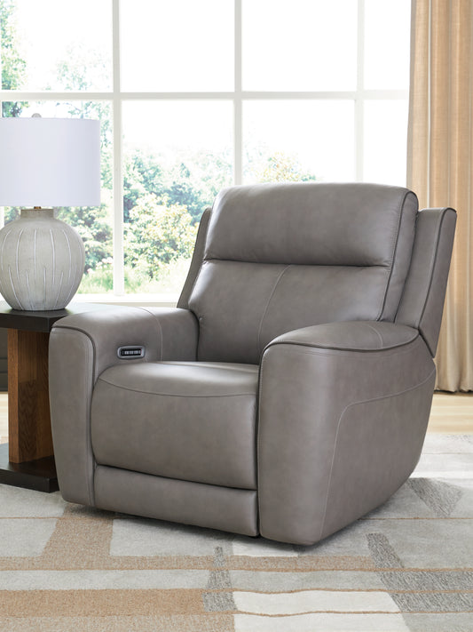 Cassel Furniture Outlet - Ashley Furniture - 5Z-Comfort Living Room - PWR Recliner/ADJ Headrest / Onyx - PCU1090213