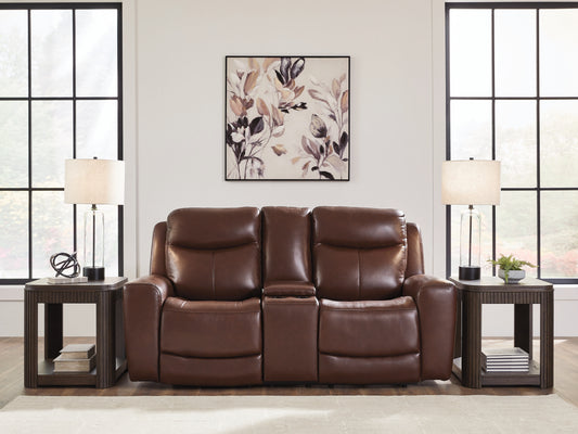 Cassel Furniture Outlet - Ashley Furniture - Next Move Living Room - PWR REC Sofa with ADJ Headrest / Mahogany - PCU1210215