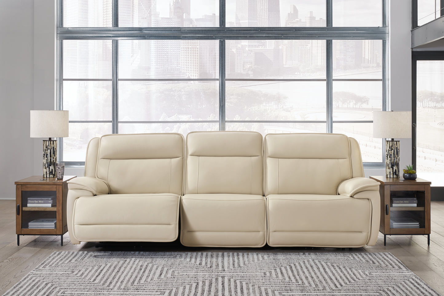 Cassel Furniture Outlet - Ashley Furniture - Double Deal Sectional - 3-Piece Power Reclining Sofa Sectional / Almond - U13001S5
