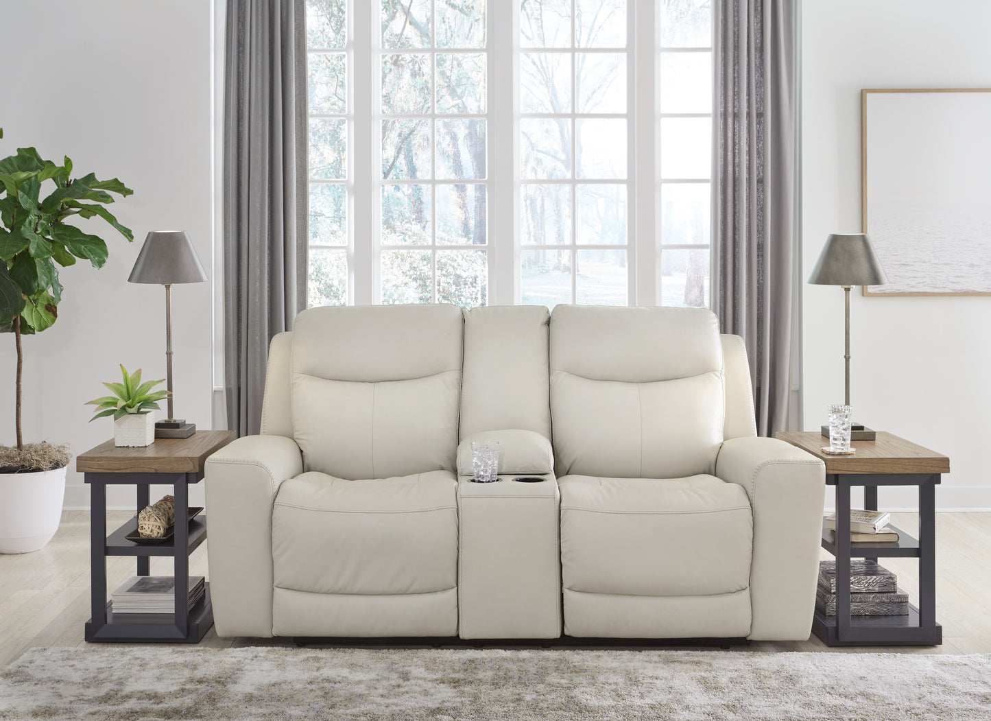 Cassel Furniture Outlet - Ashley Furniture - Mindanao Living Room - PWR REC Loveseat/CON/ADJ HDRST / Coconut - U5950518