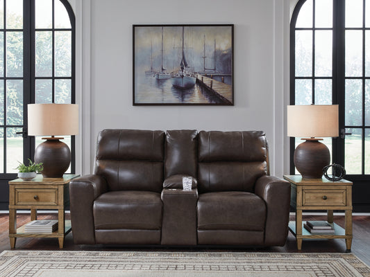 Cassel Furniture Outlet - Ashley Furniture - Crossplex Living Room - PWR REC Sofa with ADJ Headrest / Smoke - PCU6450615