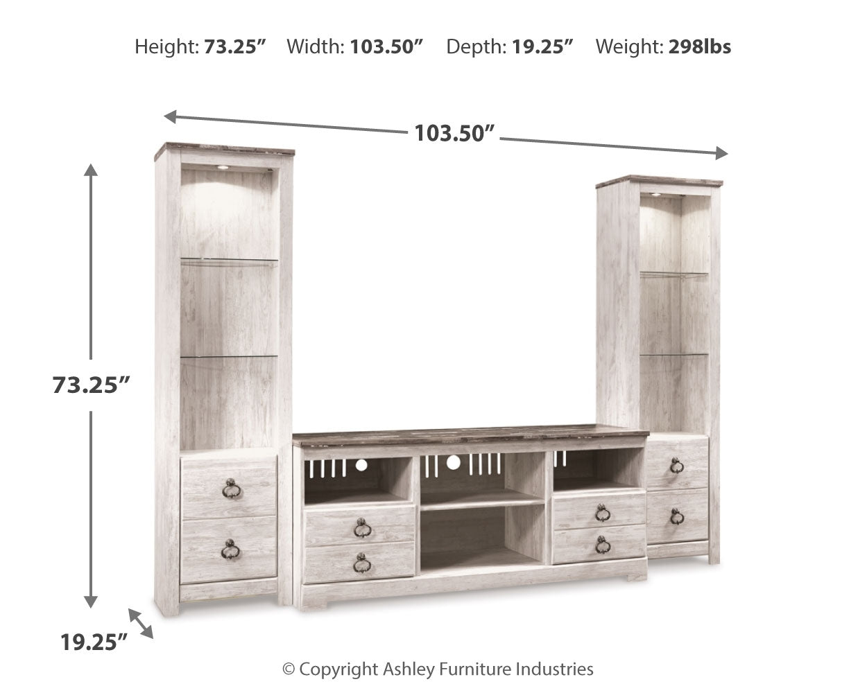 Willowton 3-Piece Entertainment Center