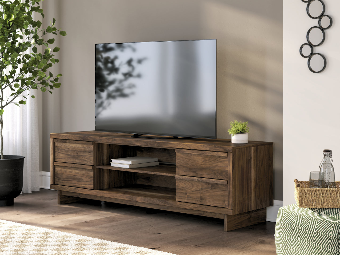 Cassel Furniture Outlet - Ashley Furniture - Zadilyn 72" TV Stand - 72" / Brown - W3367-68