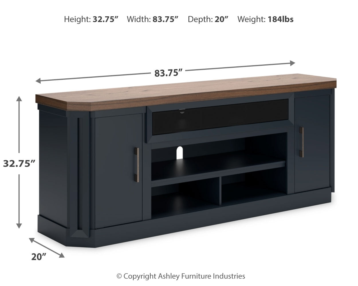 Landocken 83" TV Stand