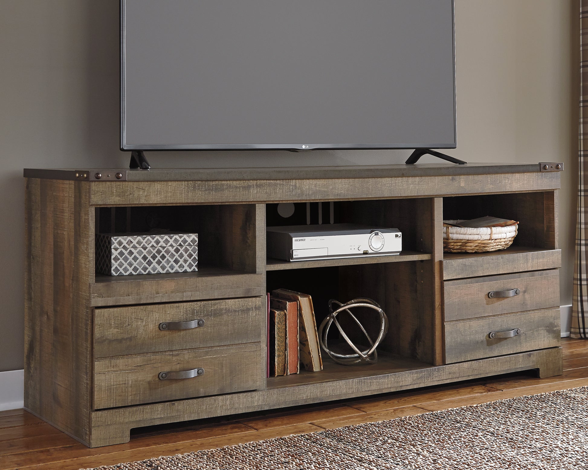 Cassel Furniture Outlet - Ashley Furniture - Trinell TV Stand - 63" / Brown - W446-68