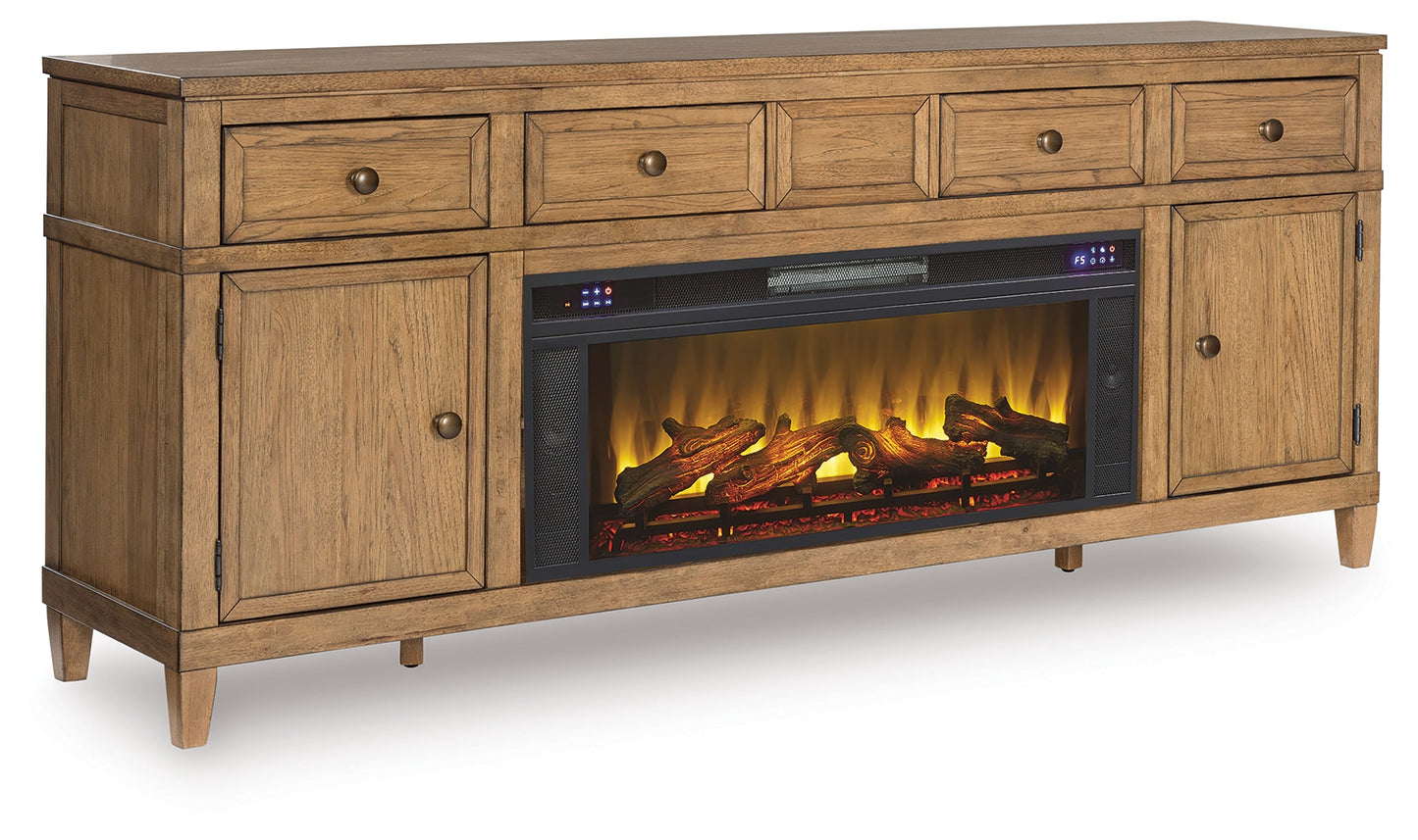 Sharlance 81" TV Stand with Electric Fireplace