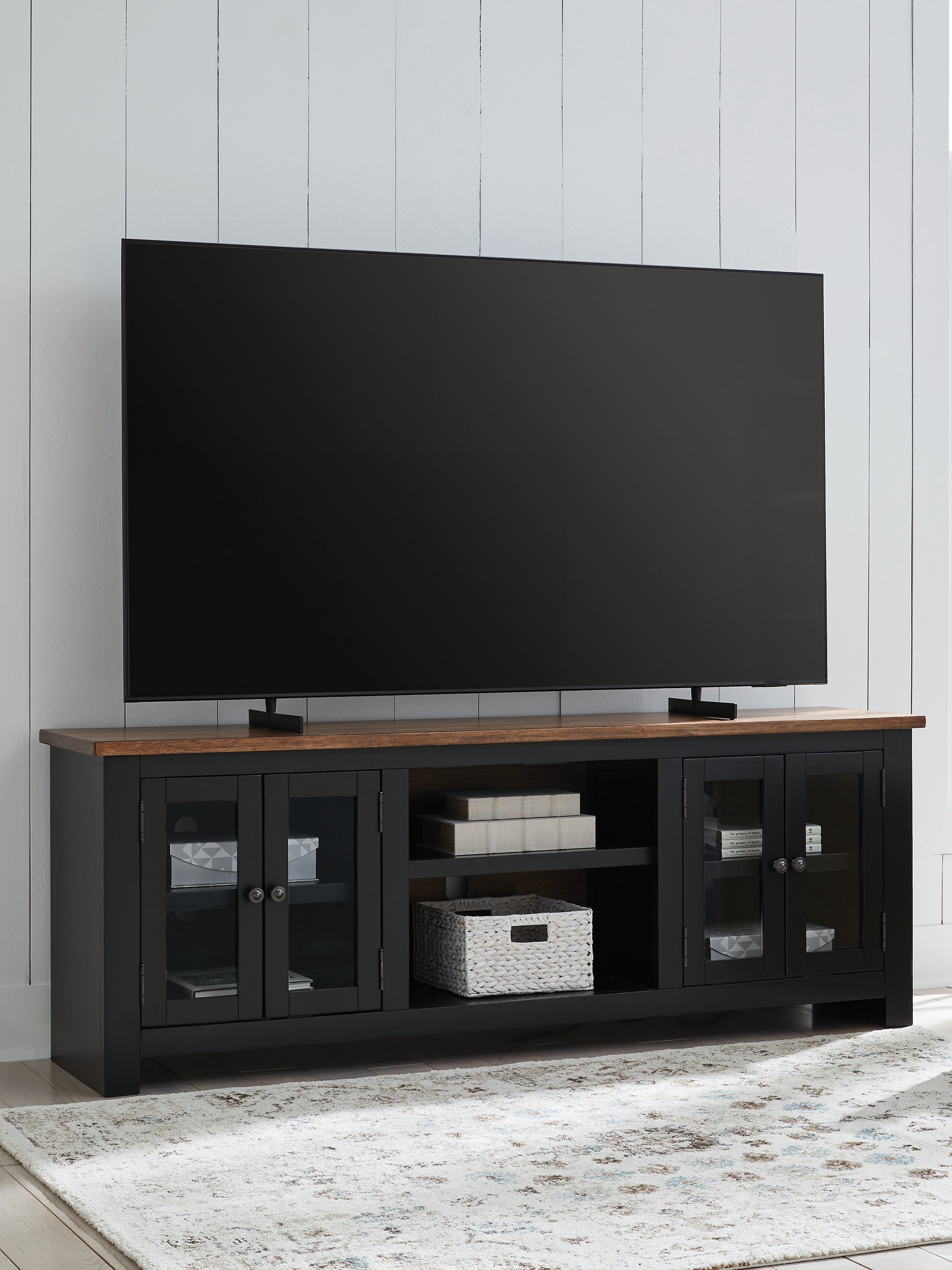 Cassel Furniture Outlet - Ashley Furniture - Wildenauer 76" TV Stand - 76" / Brown/Black - W664-68