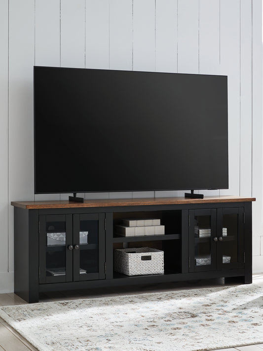Cassel Furniture Outlet - Ashley Furniture - Wildenauer 76" TV Stand - 76" / Brown/Black - W664-68