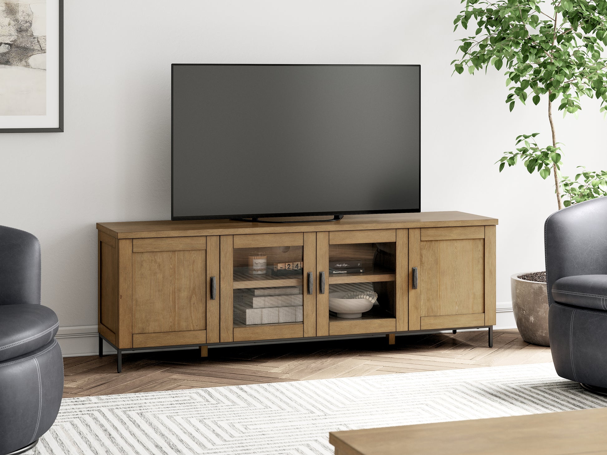 Cassel Furniture Outlet - Ashley Furniture - Torlanta 72" TV Stand - 72" / Brown - W686-68