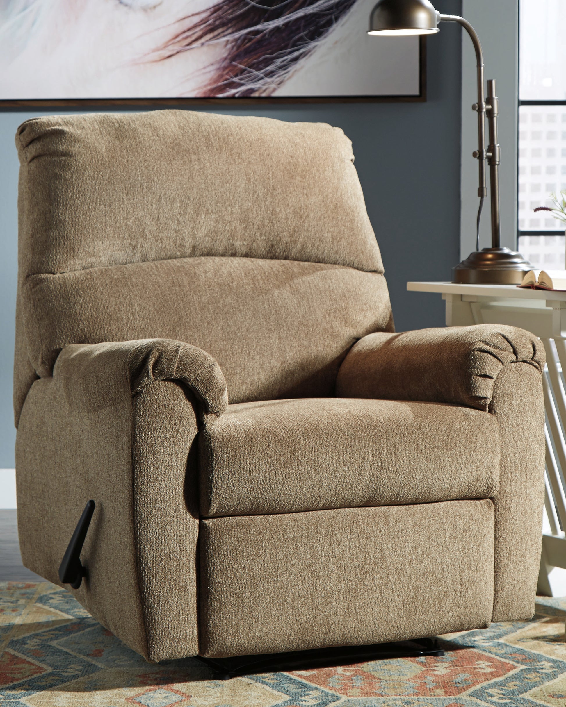 Cassel Furniture Outlet - Ashley Furniture - Nerviano Living Room - Zero Wall Recliner / Mocha - 1080129