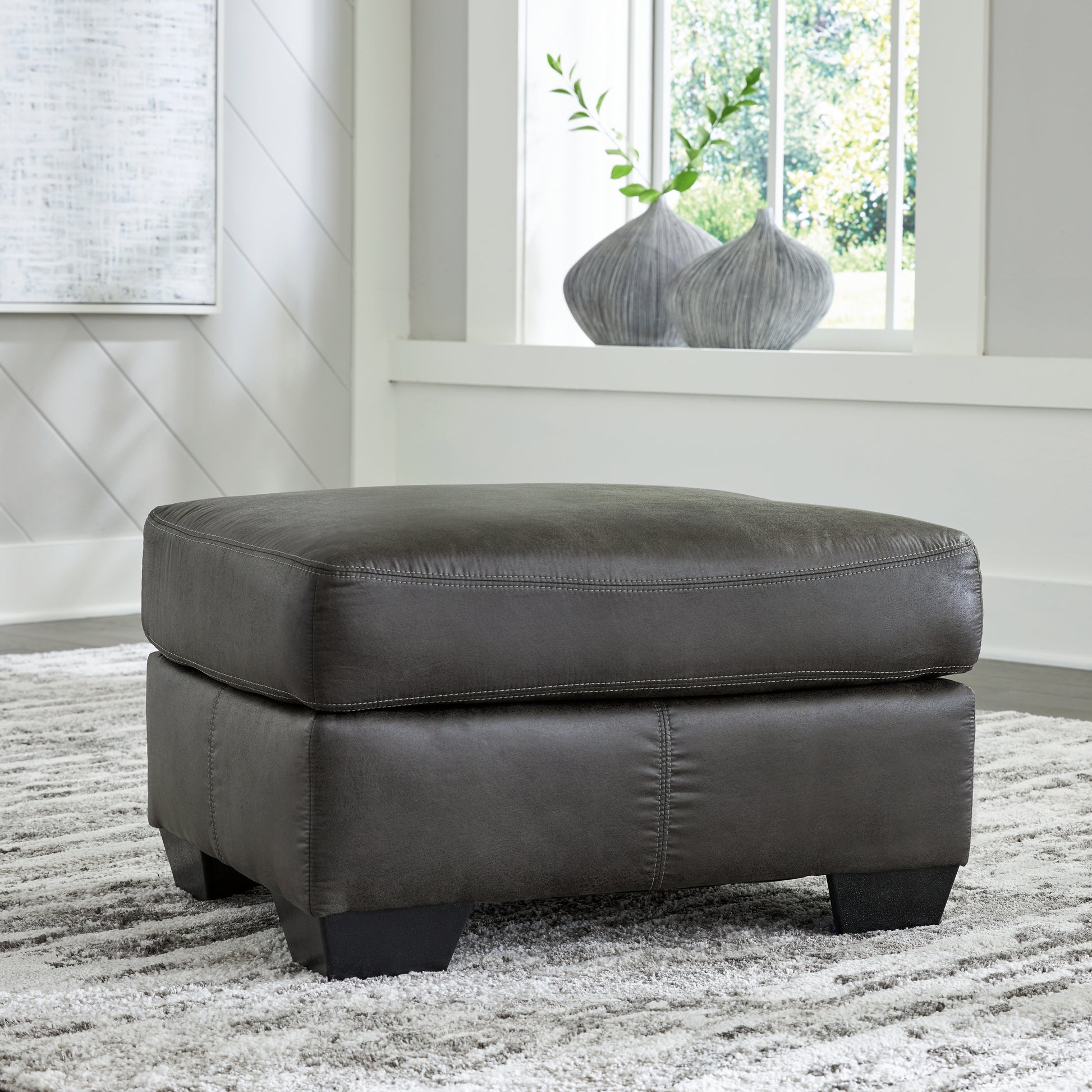Cassel Furniture Outlet - Ashley Furniture - Bladen Living Room - Ottoman / Slate - 1202114