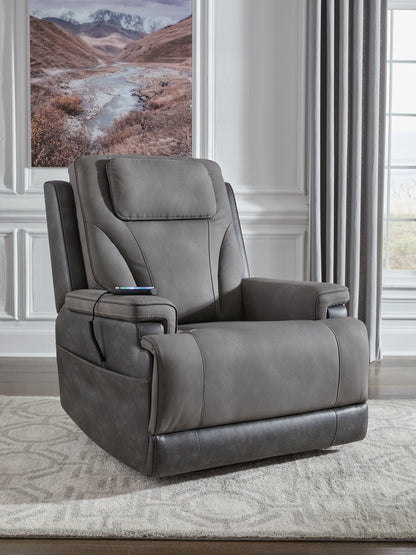 Cassel Furniture Outlet - Ashley Furniture - 4Z-Peaceful Pause Living Room - Power Lift Recliner / Slate - PC1210412