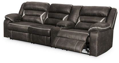 Cassel Furniture Outlet - Ashley Furniture - Kincord Sectional - 2-Piece Power Reclining Sectional Sofa / Midnight - 13104S1