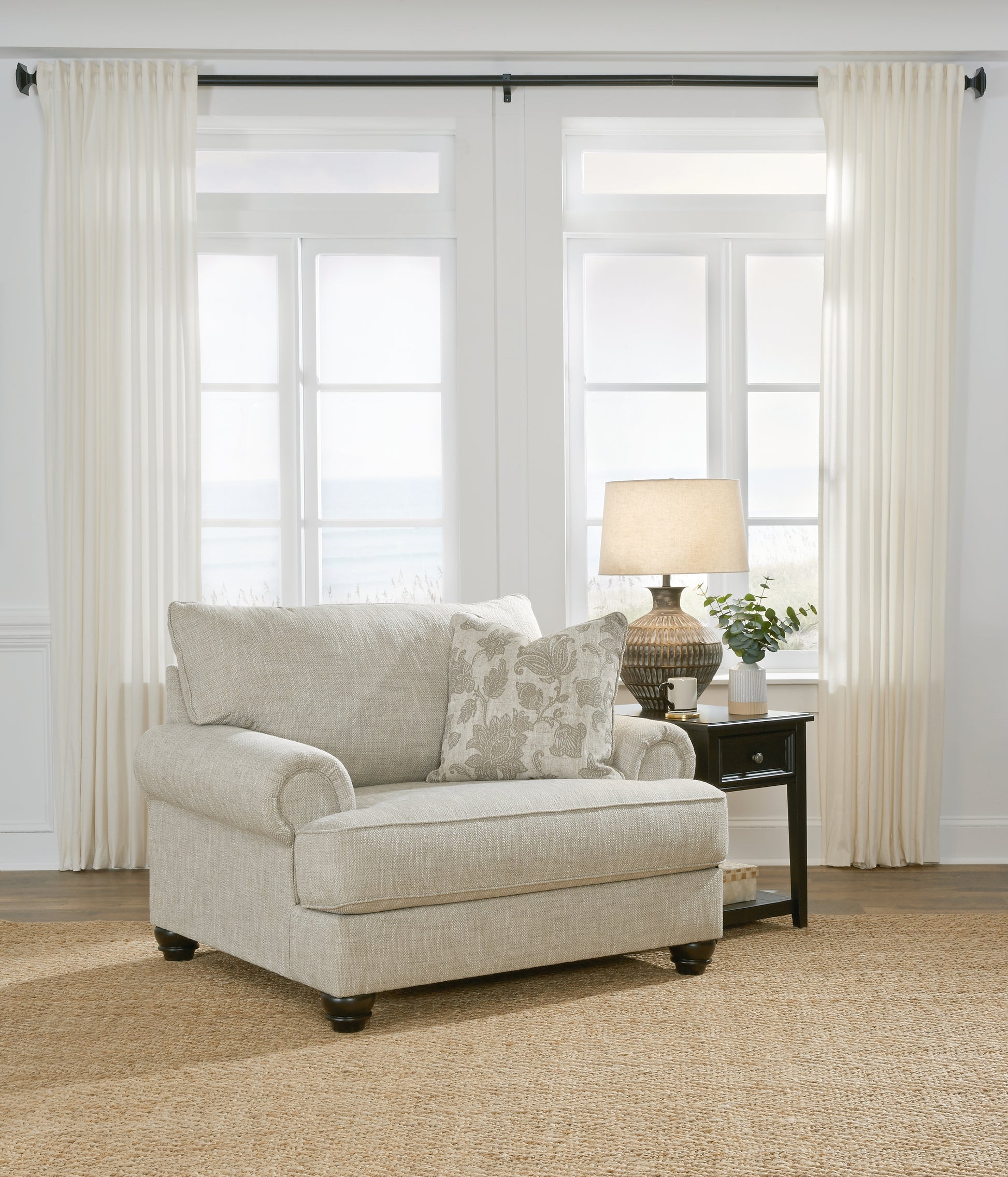 Cassel Furniture Outlet - Ashley Furniture - Asanti Living Room - Loveseat / Fog - 1320135