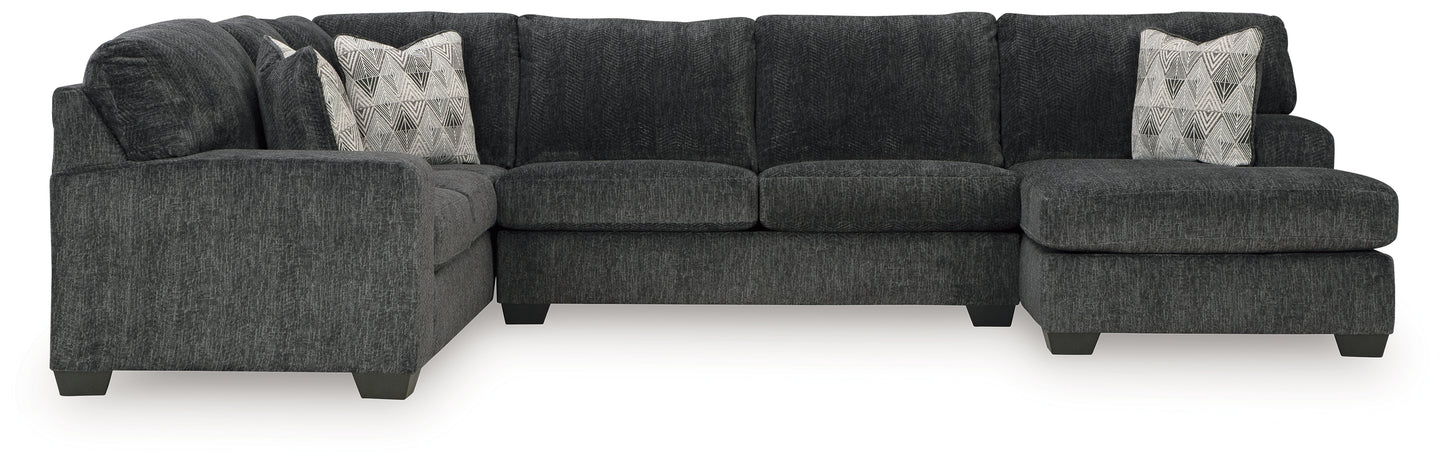 Cassel Furniture Outlet - Ashley Furniture - Hollyview Sectional - LAF 3-Piece Sectional with Chaise / Shadow - 15205S1