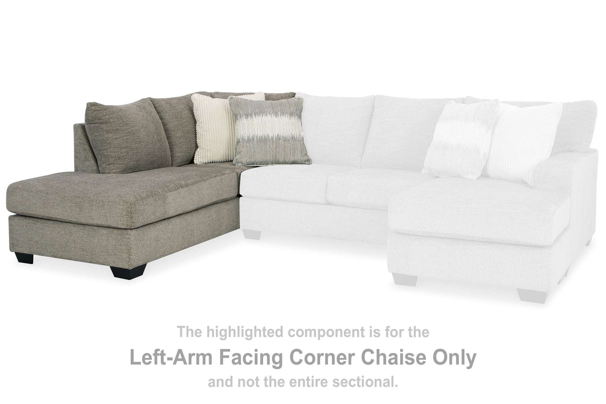 Cassel Furniture Outlet - Ashley Furniture - Creswell Sectional - LAF Corner Chaise / Stone - 1530516