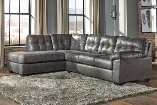 Cassel Furniture Outlet - Ashley Furniture - Fallston Sectional - RAF 2-Piece Sectional with Chaise / Slate - 17221S1