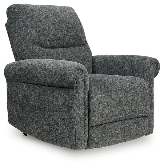 Cassel Furniture Outlet - Ashley Furniture - Aureta Living Room - Power Lift Recliner / Charcoal - 1790312