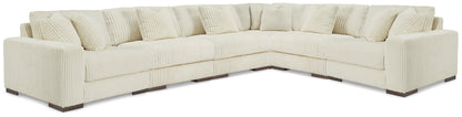 Cassel Furniture Outlet - Ashley Furniture - Lindyn Sectional - RAF 6-Piece Sectional / Ivory - 21104S20