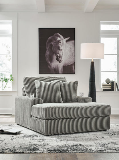 Cassel Furniture Outlet - Ashley Furniture - Lindyn Living Room - Chaise / Fog - 2110515