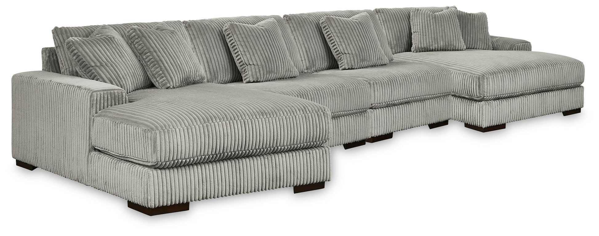 Cassel Furniture Outlet - Ashley Furniture - Lindyn 4-Piece Sectional with Double Chaise - 4-Piece Sectional with Double Chaise - 21105S20