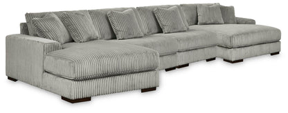 Cassel Furniture Outlet - Ashley Furniture - Lindyn 4-Piece Sectional with Double Chaise - 4-Piece Sectional with Double Chaise - 21105S20
