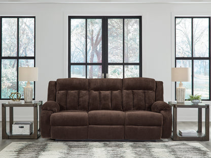 Cassel Furniture Outlet - Ashley Furniture - Observation Living Room - REC PWR Sofa w/Drop Down Table / Chocolate - PC2140699