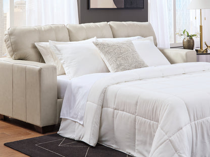 Cassel Furniture Outlet - Ashley Furniture - Santorine Living Room - Queen Sofa Sleeper / Bone - 2170839
