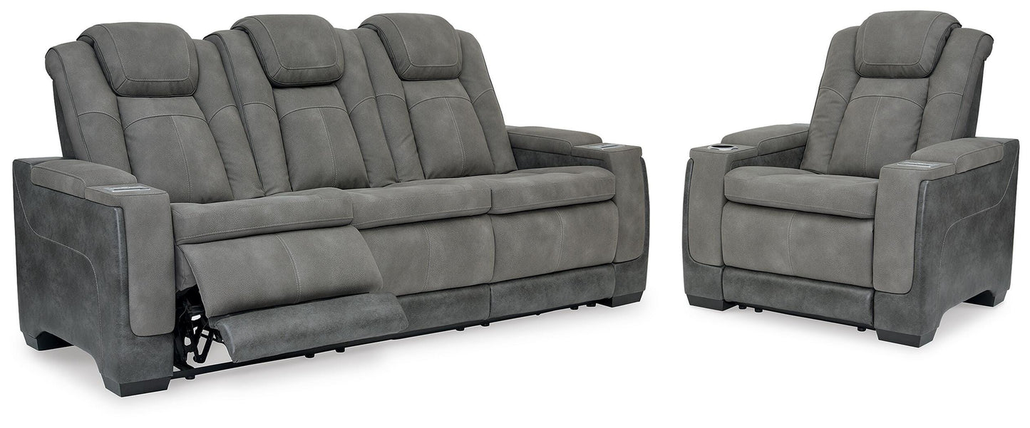 Cassel Furniture Outlet - Ashley Furniture - Next-Gen Durapella Power Reclining Sofa and Power Recliner - Power Reclining Sofa and Power Recliner - 22004U3