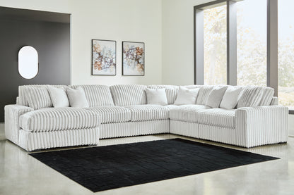 Cassel Furniture Outlet - Ashley Furniture - Stupendous Sectional - RAF 6-Piece Sectional with Chaise / Alloy - 25903S21
