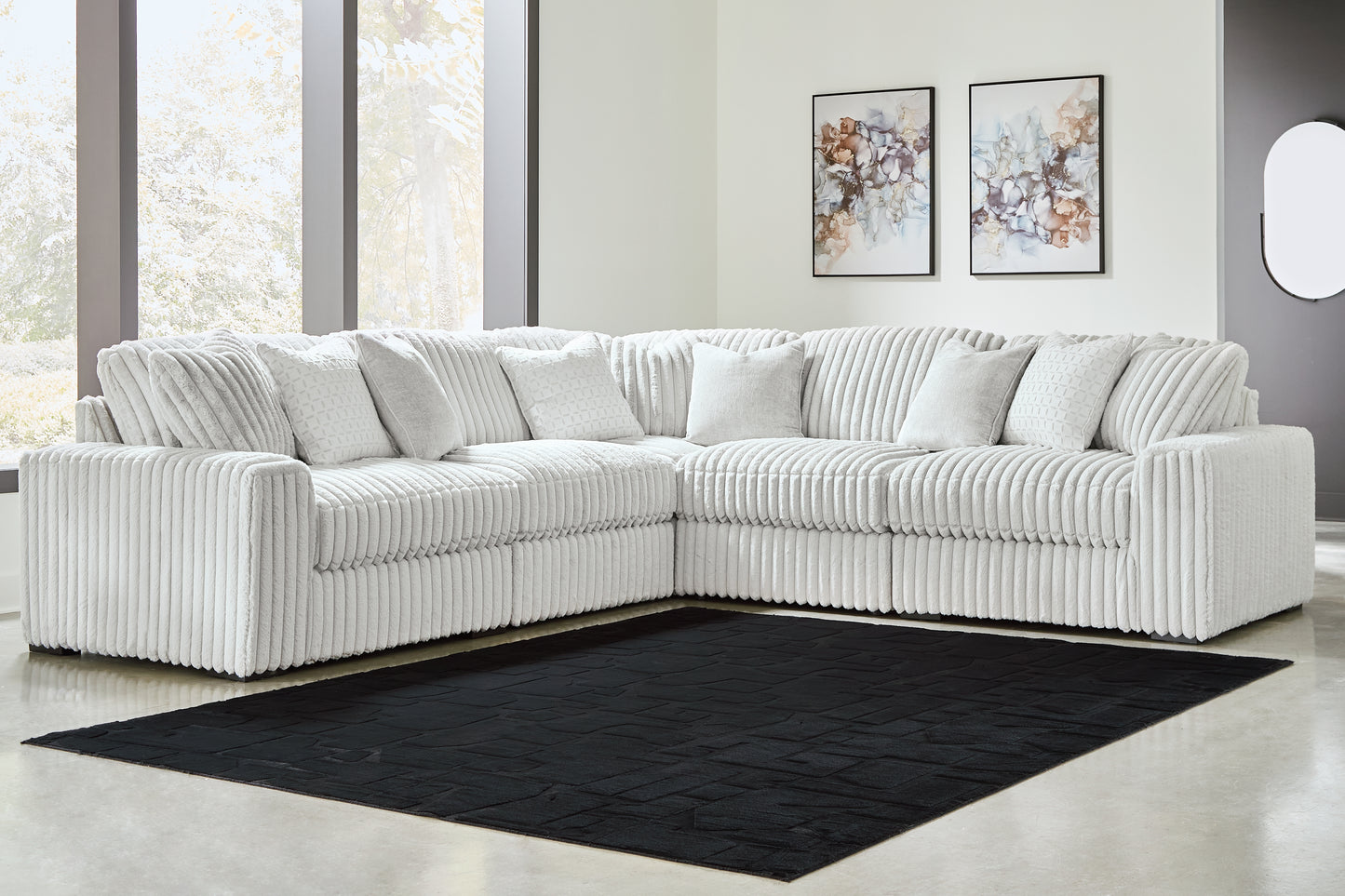 Cassel Furniture Outlet - Ashley Furniture - Stupendous Sectional - RAF 5-Piece Sectional / Alloy - 25903S24