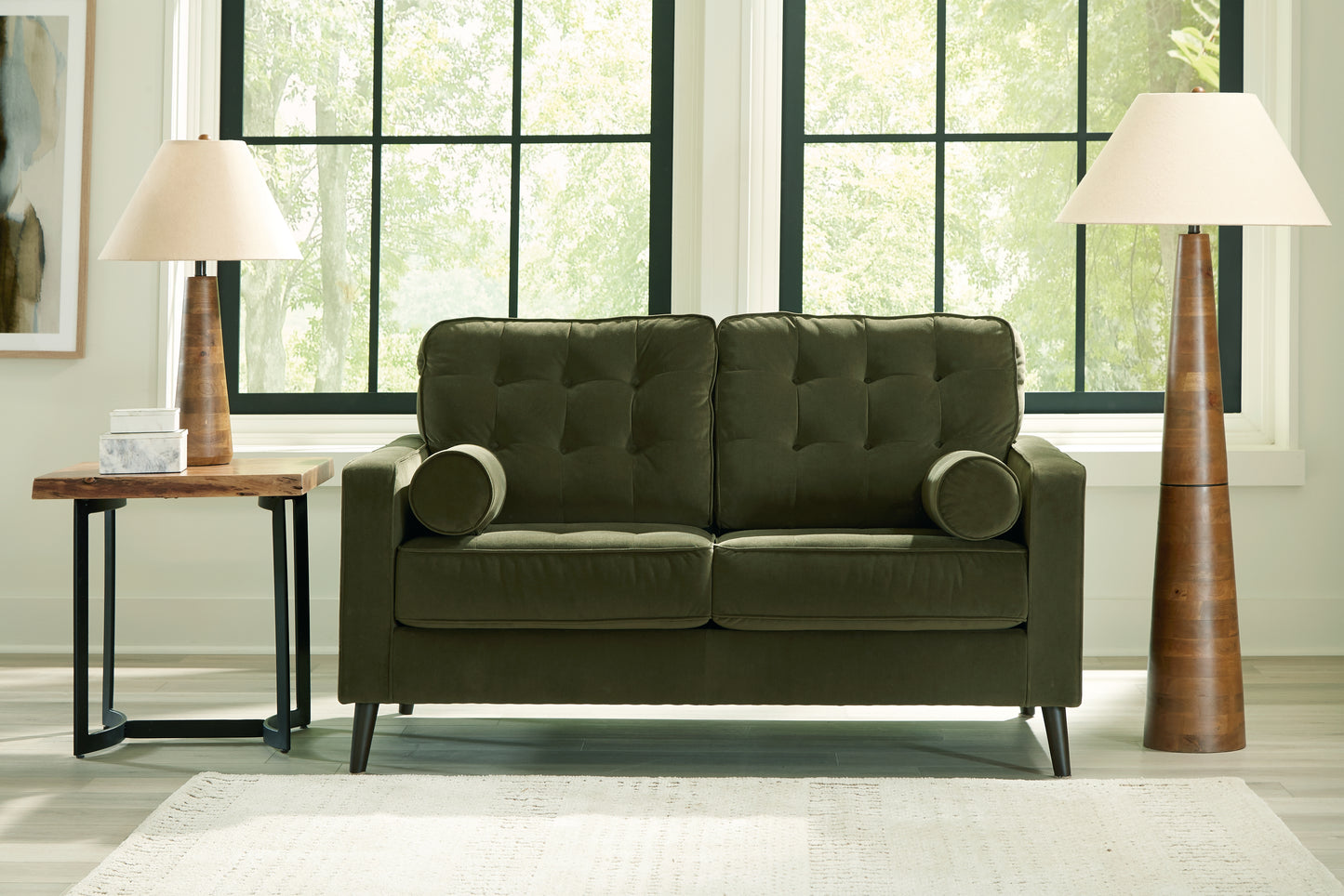 Cassel Furniture Outlet - Ashley Furniture - Reveon Lakes Living Room - Loveseat / Olive - 2640435