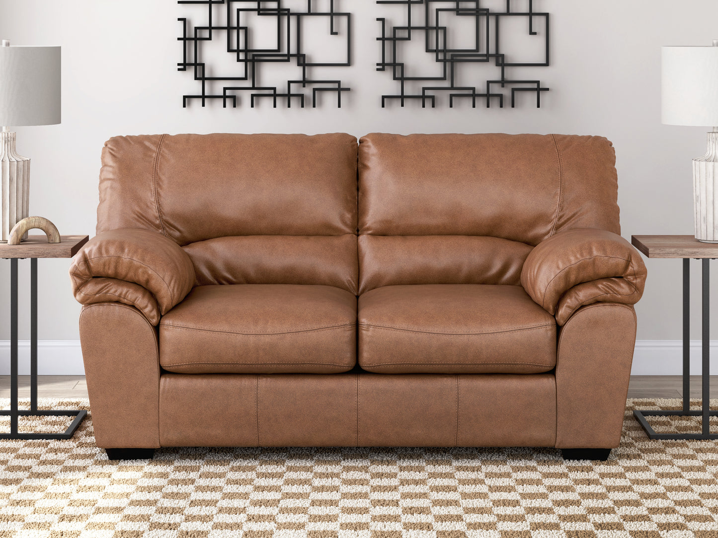 Cassel Furniture Outlet - Ashley Furniture - WillowBend Living Room - Loveseat / Caramel - PC2770435