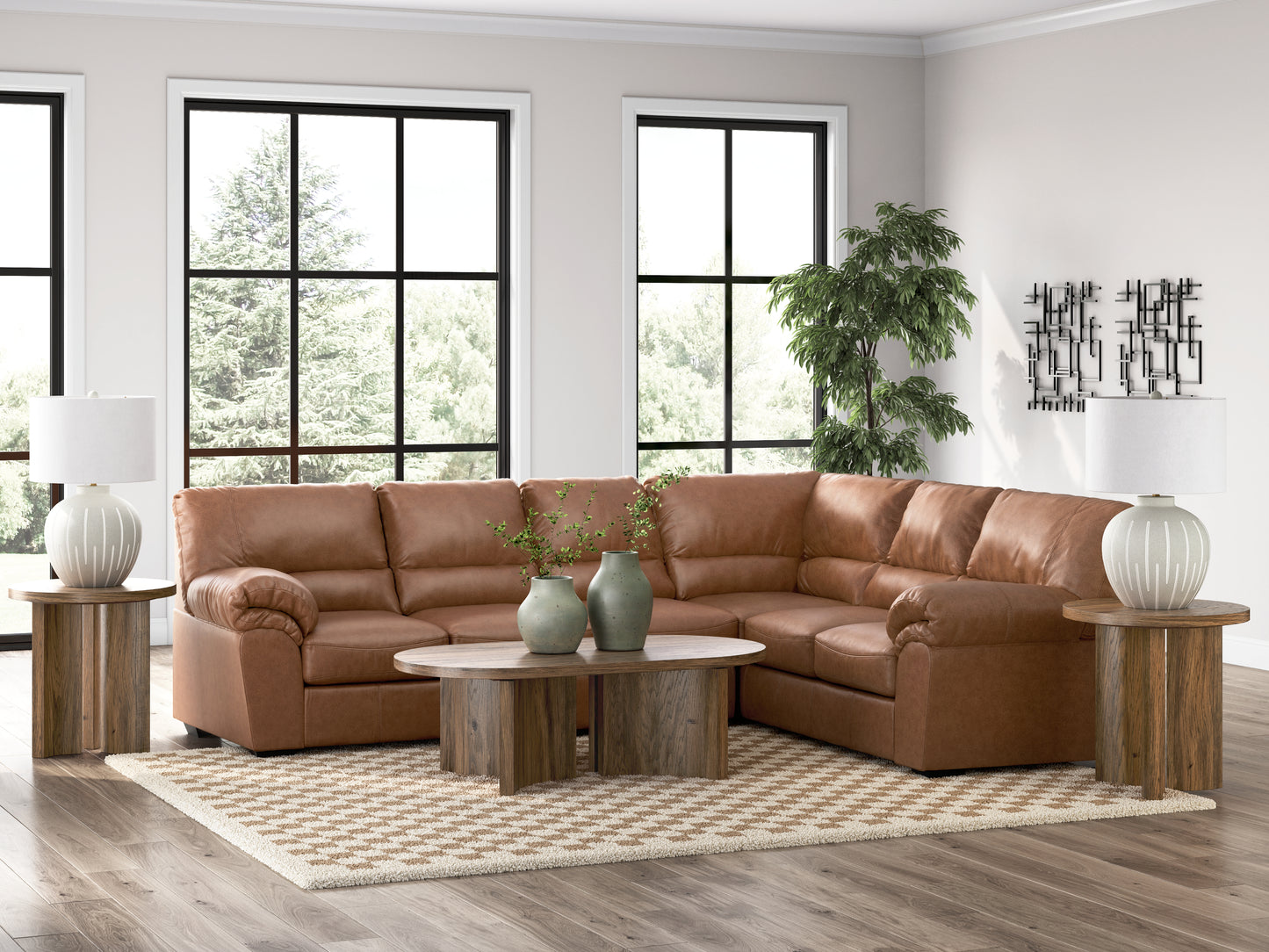 Cassel Furniture Outlet - Ashley Furniture - WillowBend Sectional - RAF 3-Piece Sectional / Caramel - PC27704S3