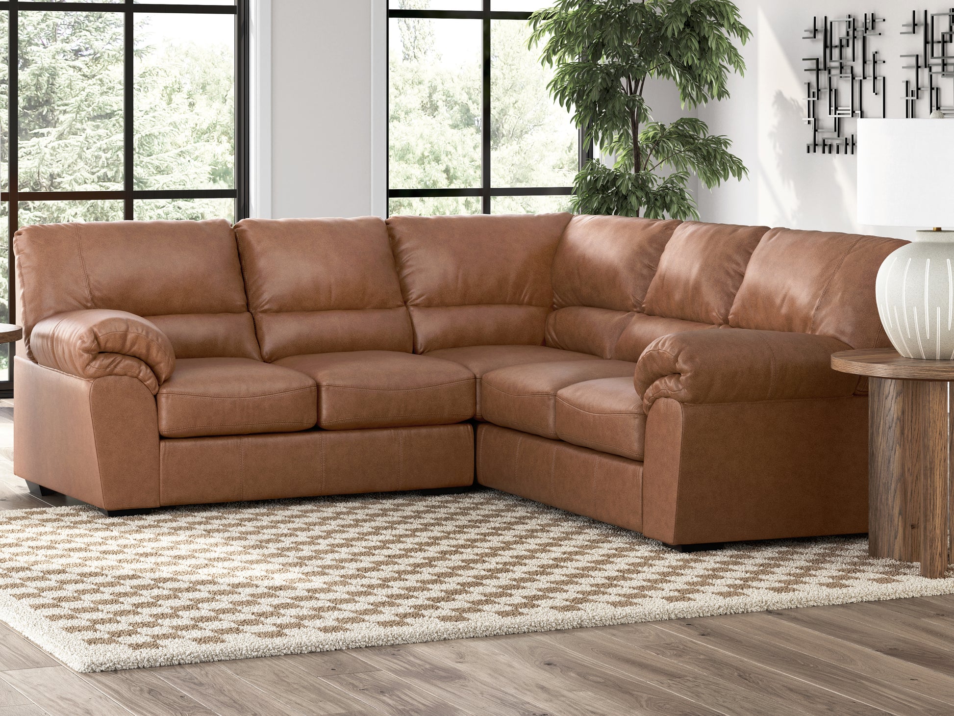 Cassel Furniture Outlet - Ashley Furniture - WillowBend Sectional - RAF 2-Piece Sectional / Caramel - PC27704S1