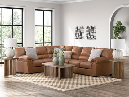 Cassel Furniture Outlet - Ashley Furniture - WillowBend Sectional - LAF 3-Piece Sectional / Caramel - PC27704S4