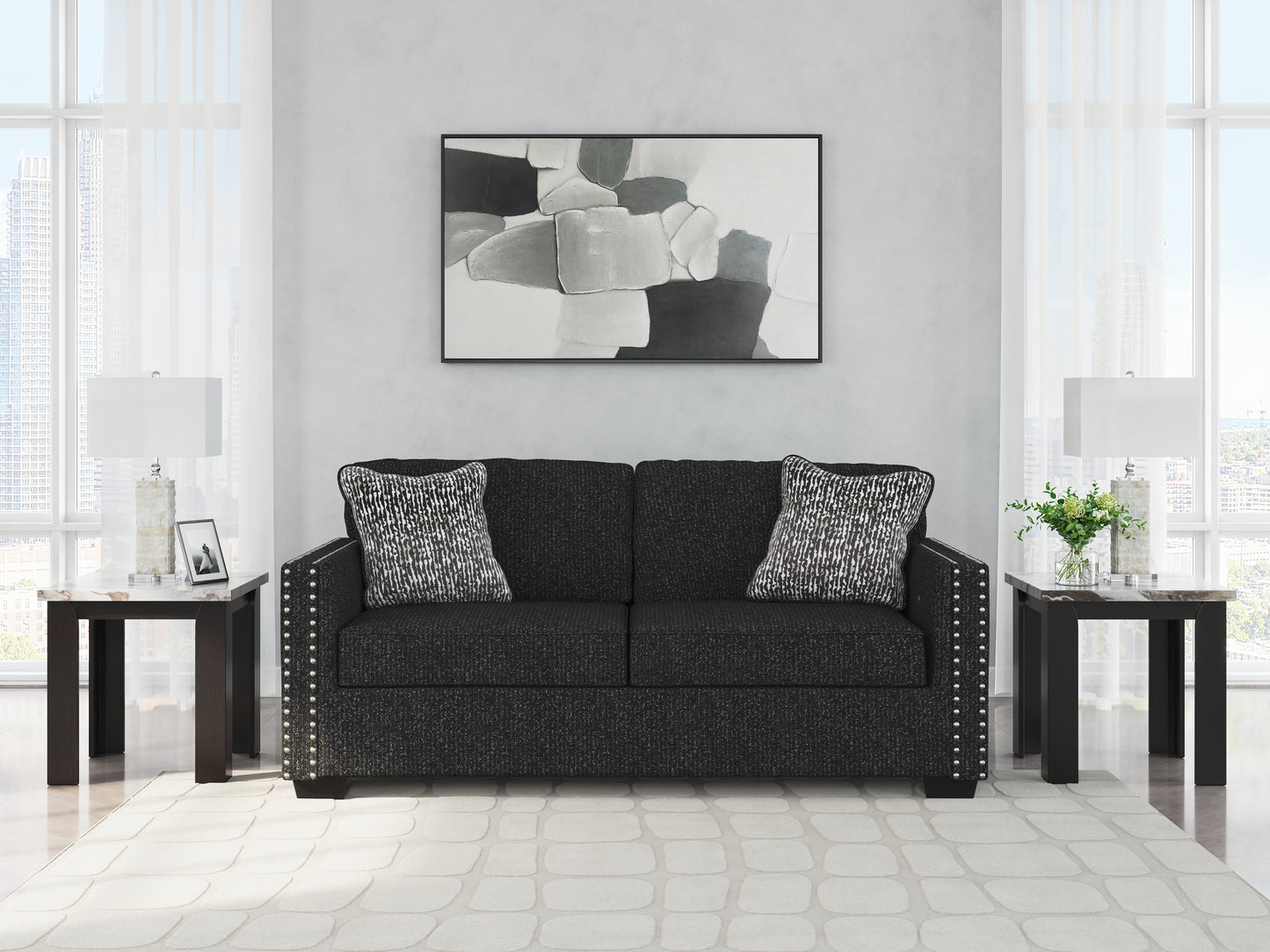 Cassel Furniture Outlet - Ashley Furniture - Jasmine Peaks Living Room - Sofa / Coal - 2890438