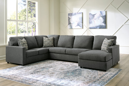 Cassel Furniture Outlet - Ashley Furniture - Edenfield Sectional - RAF 3-Piece Sectional with Chaise / Linen - 29004S1