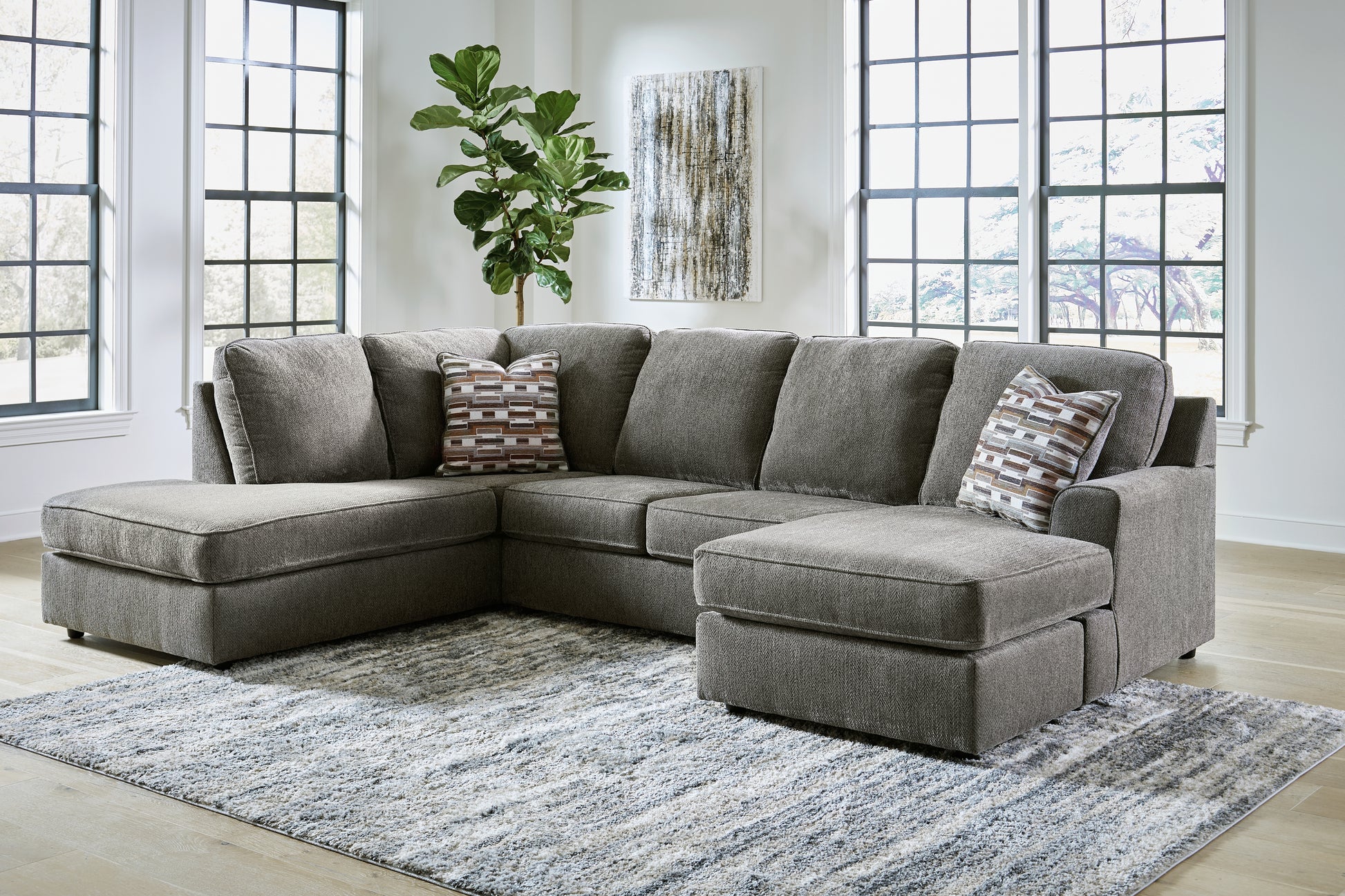 Cassel Furniture Outlet - Ashley Furniture - O'Phannon Sectional - LAF 2-Piece Sectional with Chaise / Putty - 29402S1