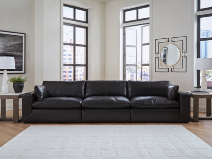 Cassel Furniture Outlet - Ashley Furniture - Emilia Sectional - RAF 3-Piece Sectional Sofa / Black - 30902S2