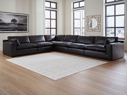 Cassel Furniture Outlet - Ashley Furniture - Emilia Sectional - RAF 6-Piece Sectional / Black - 30902S5