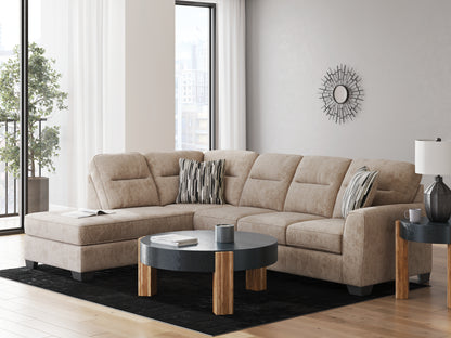 Cassel Furniture Outlet - Ashley Furniture - Olten Sectional - RAF 2-Piece Sectional with Chaise / Mocha - 31304S1